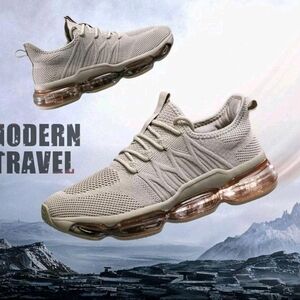 Stylish Beige Sneakers with Transparent Sole